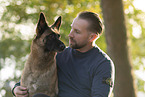 man and Malinois