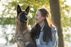 woman and Malinois