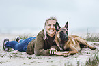 woman and Malinois