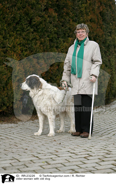 older woman with old dog / RR-23226