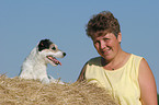 woman with Parson Russell Terrier