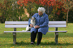 woman and Parson Russell Terrier