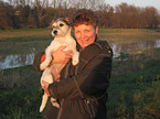 woman with Parson Russell Terrier