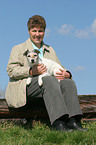 woman with Parson Russell Terrier