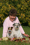 woman and Parson Russell Terrier