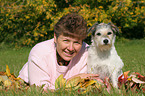 woman with Parson Russell Terrier
