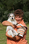 woman with Parson Russell Terrier