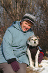 woman and Parson Russell Terrier
