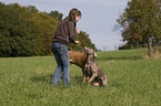 girl with dogs