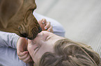 girl with Rhodesian Ridgeback