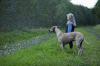 girl with Rhodesian Ridgeback