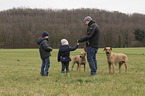 humans with Rhodesian Ridgeback