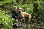 boy with Rhodesian Ridgeback