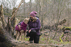 woman and Rhodesian Ridgeback