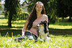 woman and Sheltie