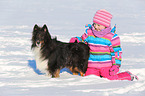 child and Sheltie