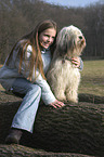 girl with Tibetan Terrier