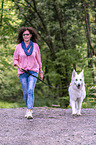 woman with Berger Blanc Suisse