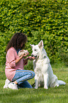 woman with Berger Blanc Suisse