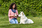 woman with Berger Blanc Suisse