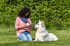 woman with Berger Blanc Suisse