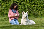 woman with Berger Blanc Suisse