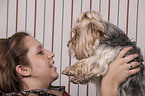 woman with Yorkshire Terrier