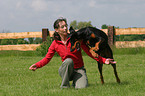 Doberman Pinscher at dog dancing