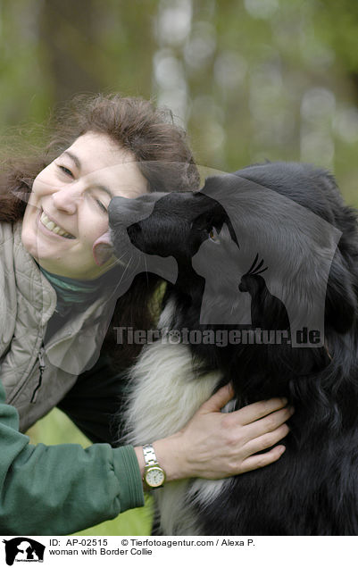 Frau mit Border Collie / woman with Border Collie / AP-02515