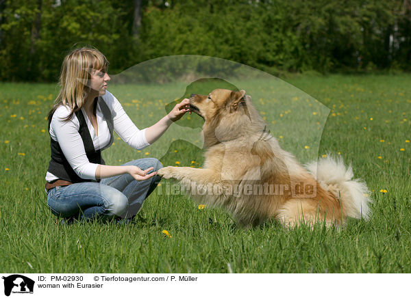 woman with Eurasier / PM-02930