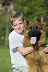 boy with german shepherd