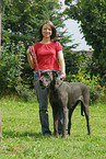woman with great dane