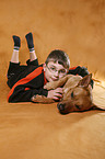 boy with dog