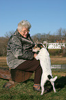 Senior with dog