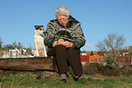 Senior with dog