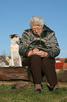 Senior with dog