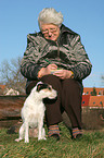 Senior with dog