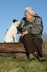 Senior with dog