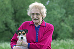 Senior with dog