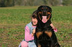 girl with Rottweiler