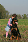 girl with Rottweiler