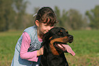 girl with Rottweiler