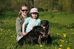 young woman with dog