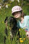 girl with dog