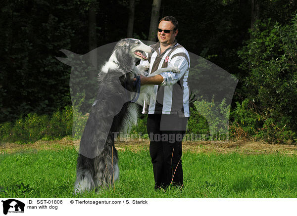 Mann mit Hund / man with dog / SST-01806