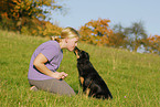 girl with dog