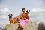 girl with mongrels