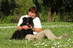 woman and mongrel