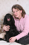 woman and Cocker-Spaniel-mongrel