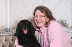 woman and Cocker-Spaniel-mongrel